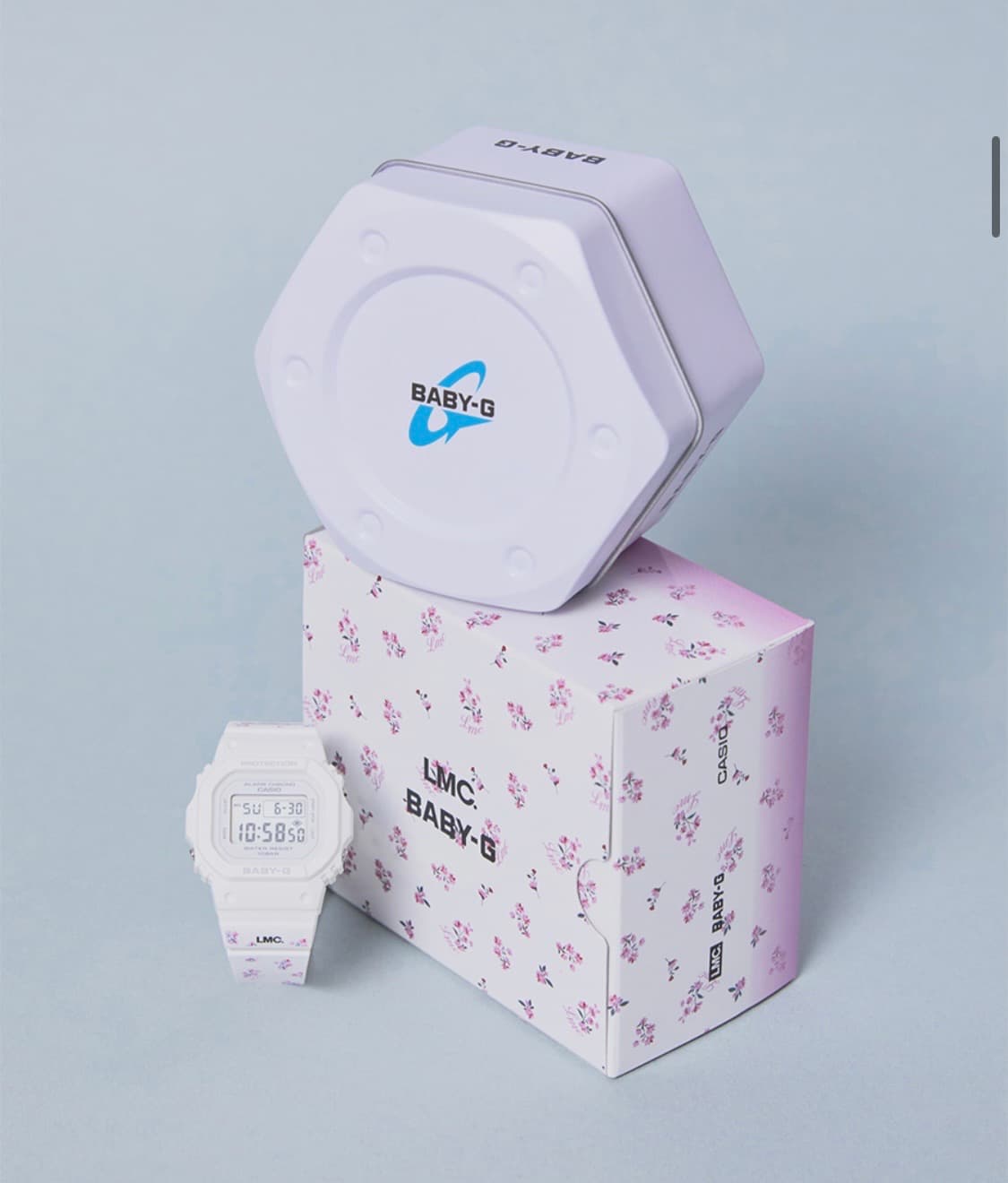 LMC X Baby G (카시오) 플라워 화이트 상품이미지1