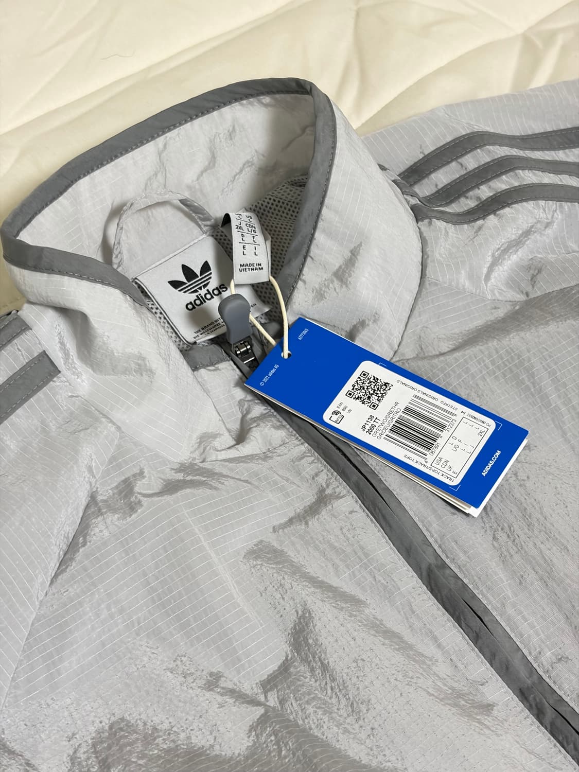(새제품)아디다스 아디컬러2000s 우븐 트랙탑 그레이 L 상품이미지3