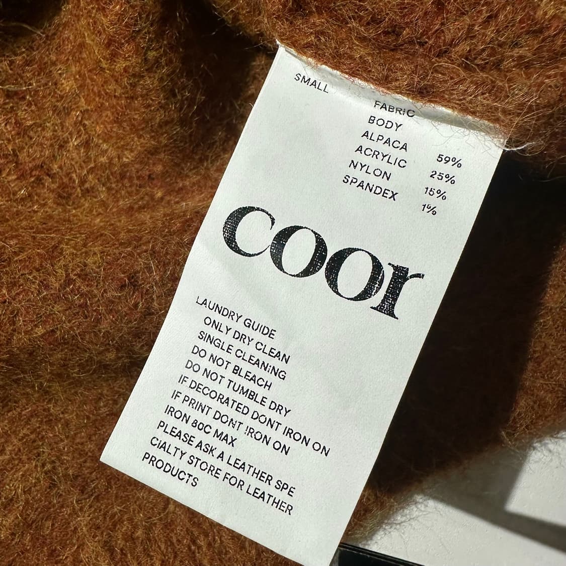 쿠어 헤어리 알파카 니트 가디건 상품이미지6