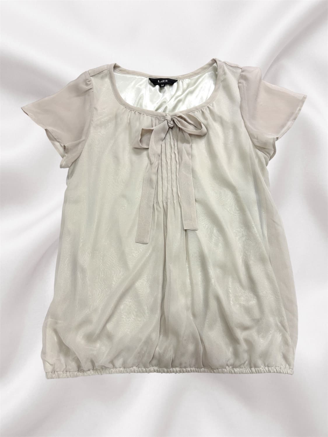 L&B 일본 모카베이지 로맨틱 블라우스 상품이미지1