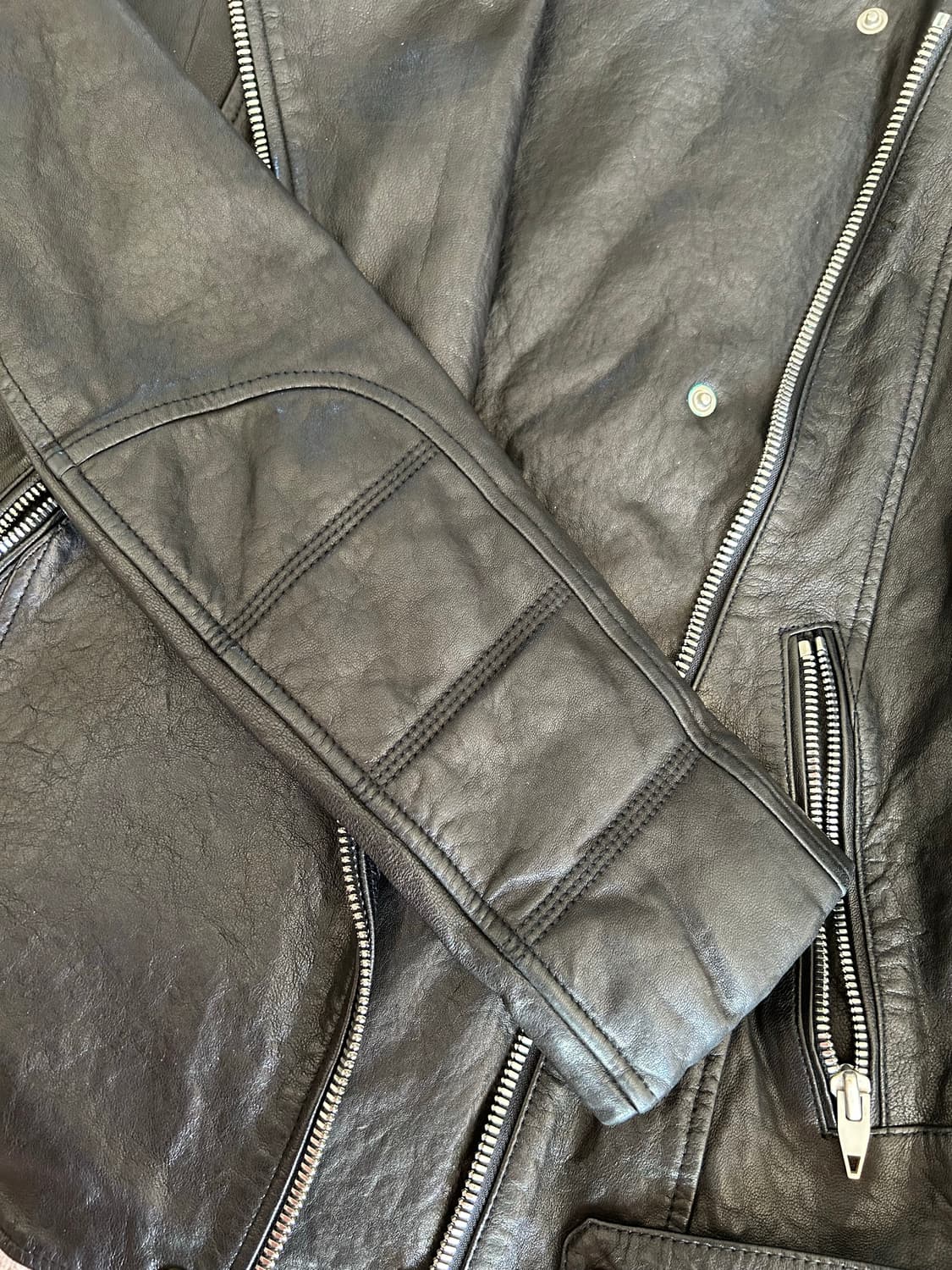 sandro 양가죽 라이더 자켓 55 상품이미지3