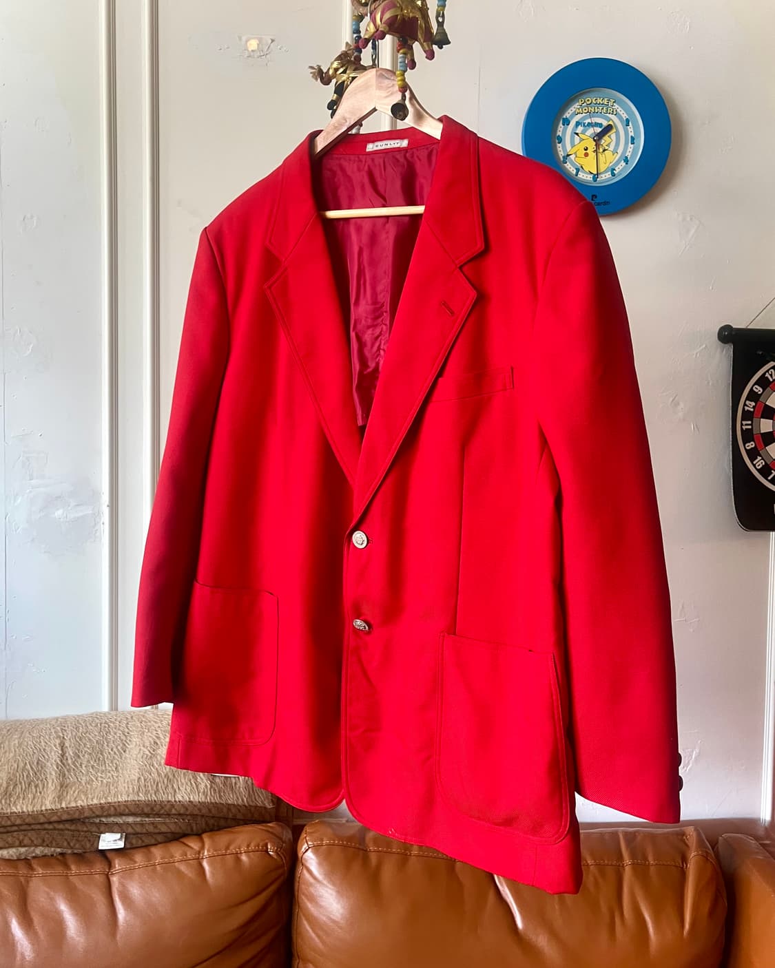 Japanese Vintage Antic Button Red Blazer 상품이미지3
