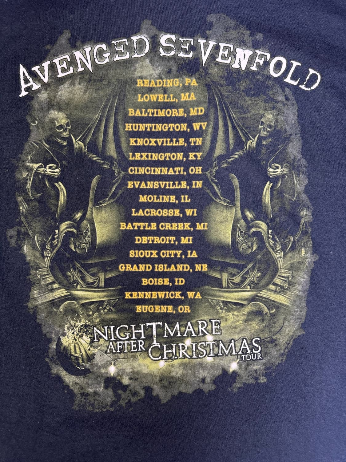 빈티지 어벤지드세븐폴드 AVENGED SEVENFOLD 투어티 L 상품이미지6