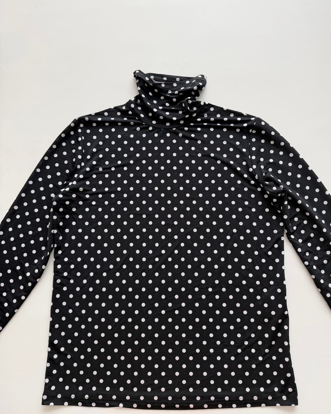 dewe dewe 셔링 긴 팔 땡땡이 상품이미지2