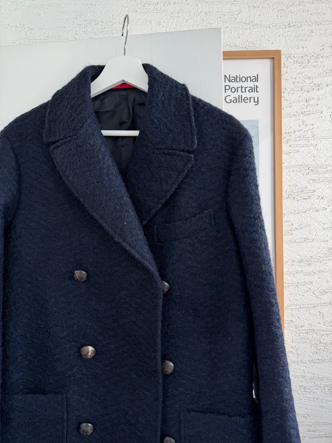 [Lansmere] 란스미어 헤링본 더블 코트 네이비 048 상품이미지2