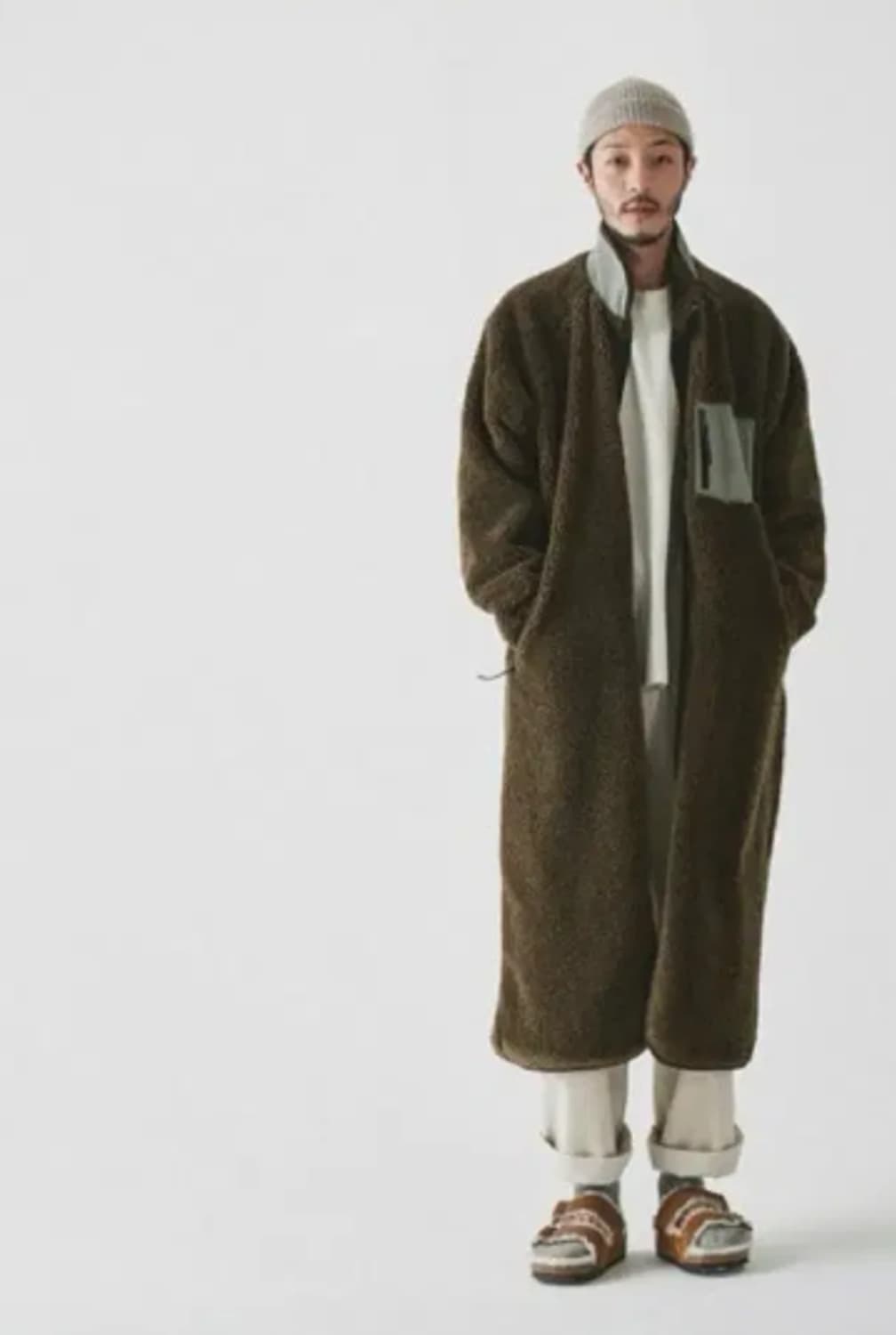 하이드아웃 롱 후리스 코트  상품이미지1