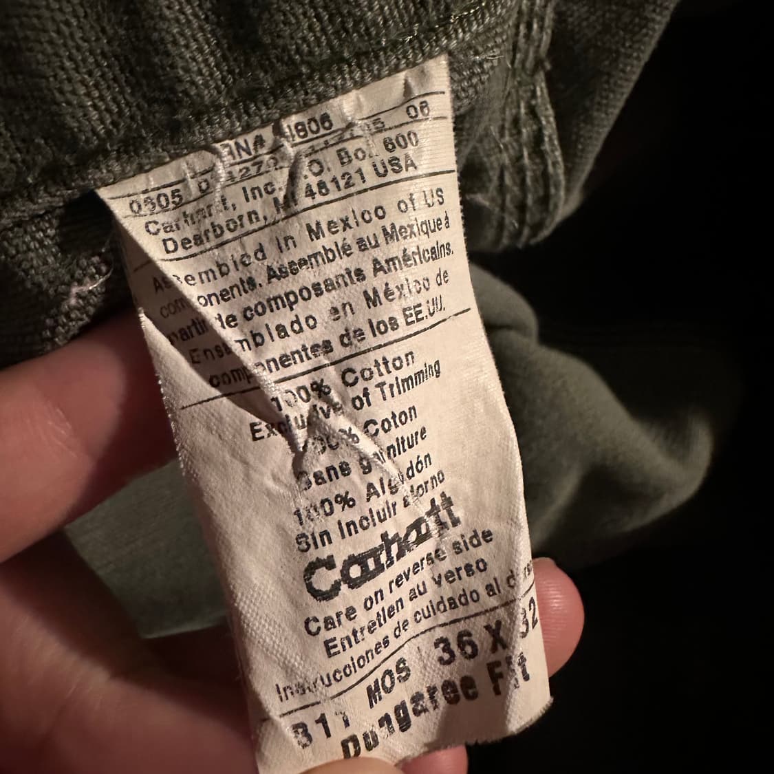 빈티지 칼하트 B11 싱글니 카펜터 팬츠 상품이미지4