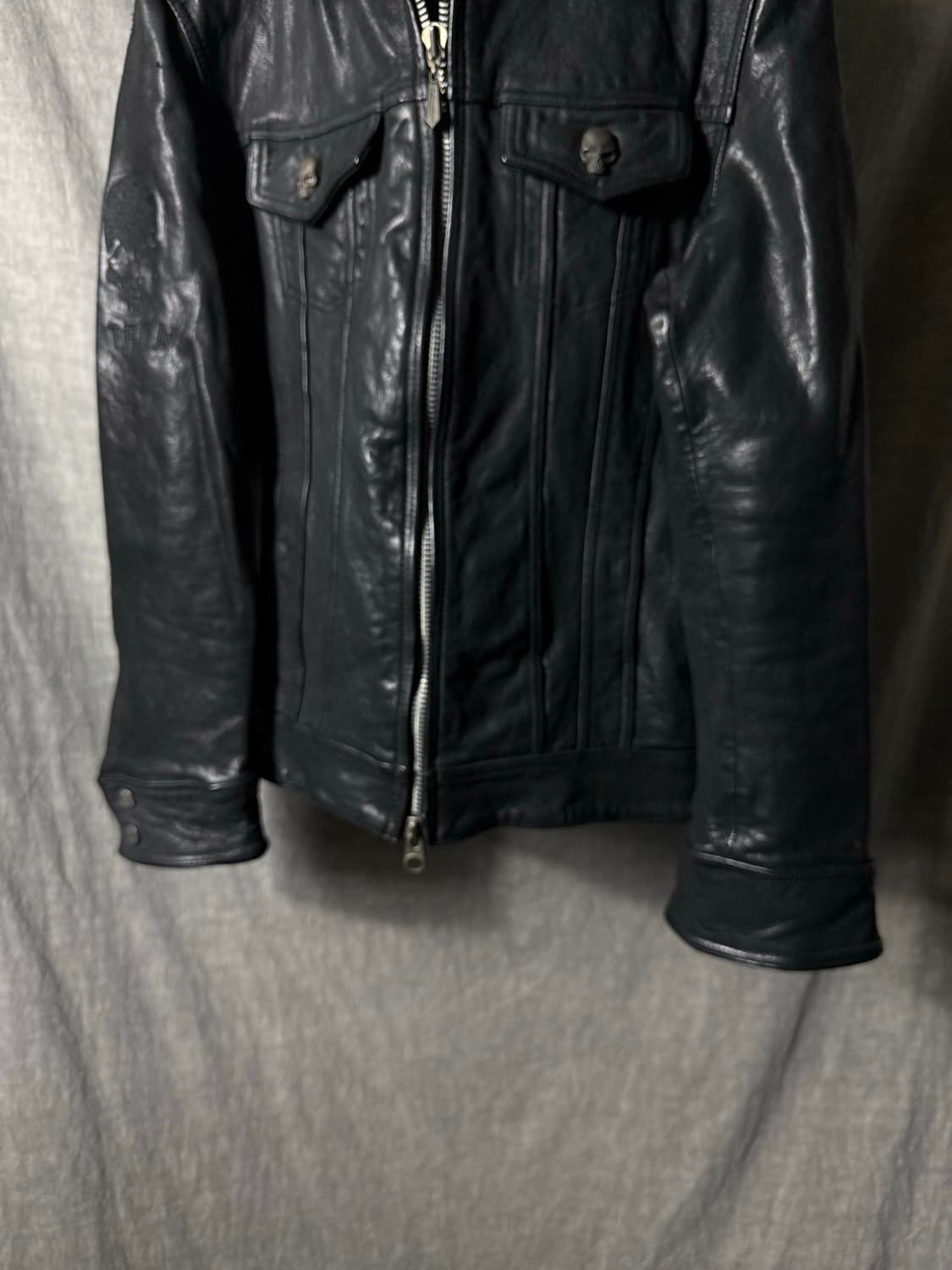 JACKROSE “TFOA” Skull Cow Leather Jacket 상품이미지4
