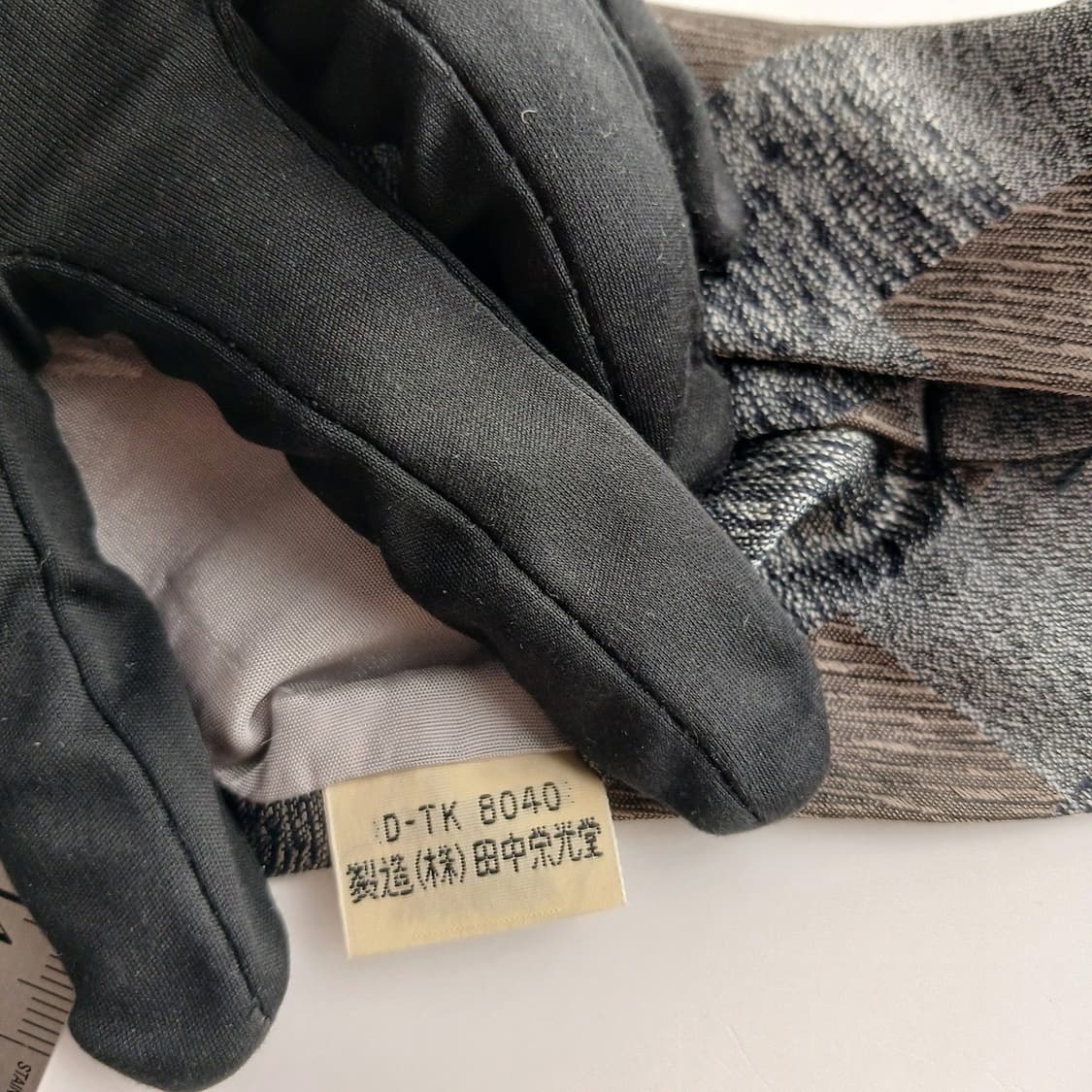 이세이미야케 실크 그레이 체크 패턴 넥타이 8.7cm B등급 A17960 상품이미지10