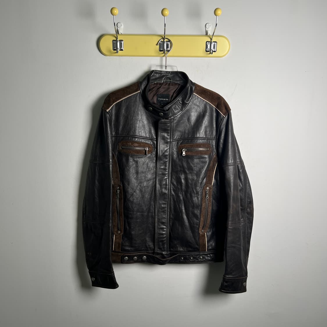 L'homme en Cuir 스웨이드 엣지라인 양가죽 라이더 자켓 50 상품이미지2