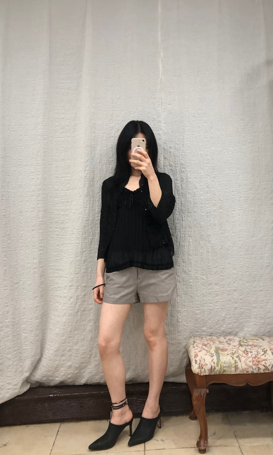 Sparkle see-through cardigan 상품이미지4