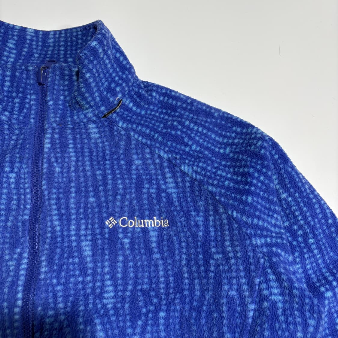 컬럼비아 블루 패턴 플리스 투웨이 집업 자켓 상품이미지3