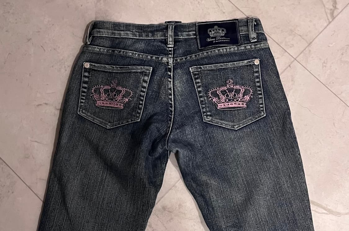 급처) Victoria beckham 로우라이즈 데님 플레어 진 상품이미지1