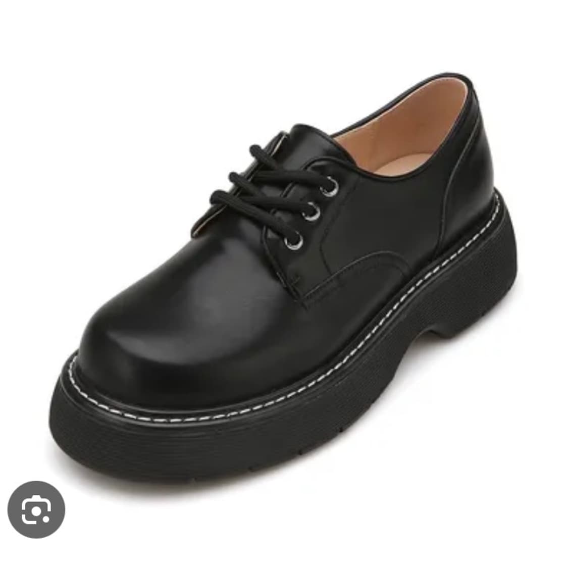 [솔트앤초콜릿 라운드 토 스티치 레이스업 로퍼-240] 상품이미지2