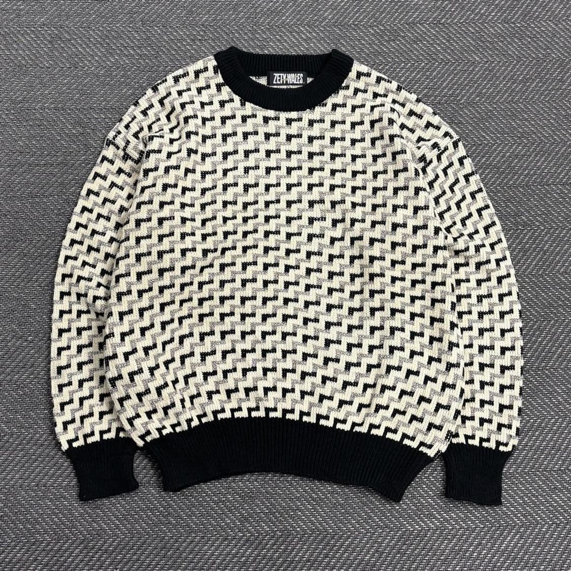 Zety Wales 체크 패턴 니트 V0542 상품이미지1