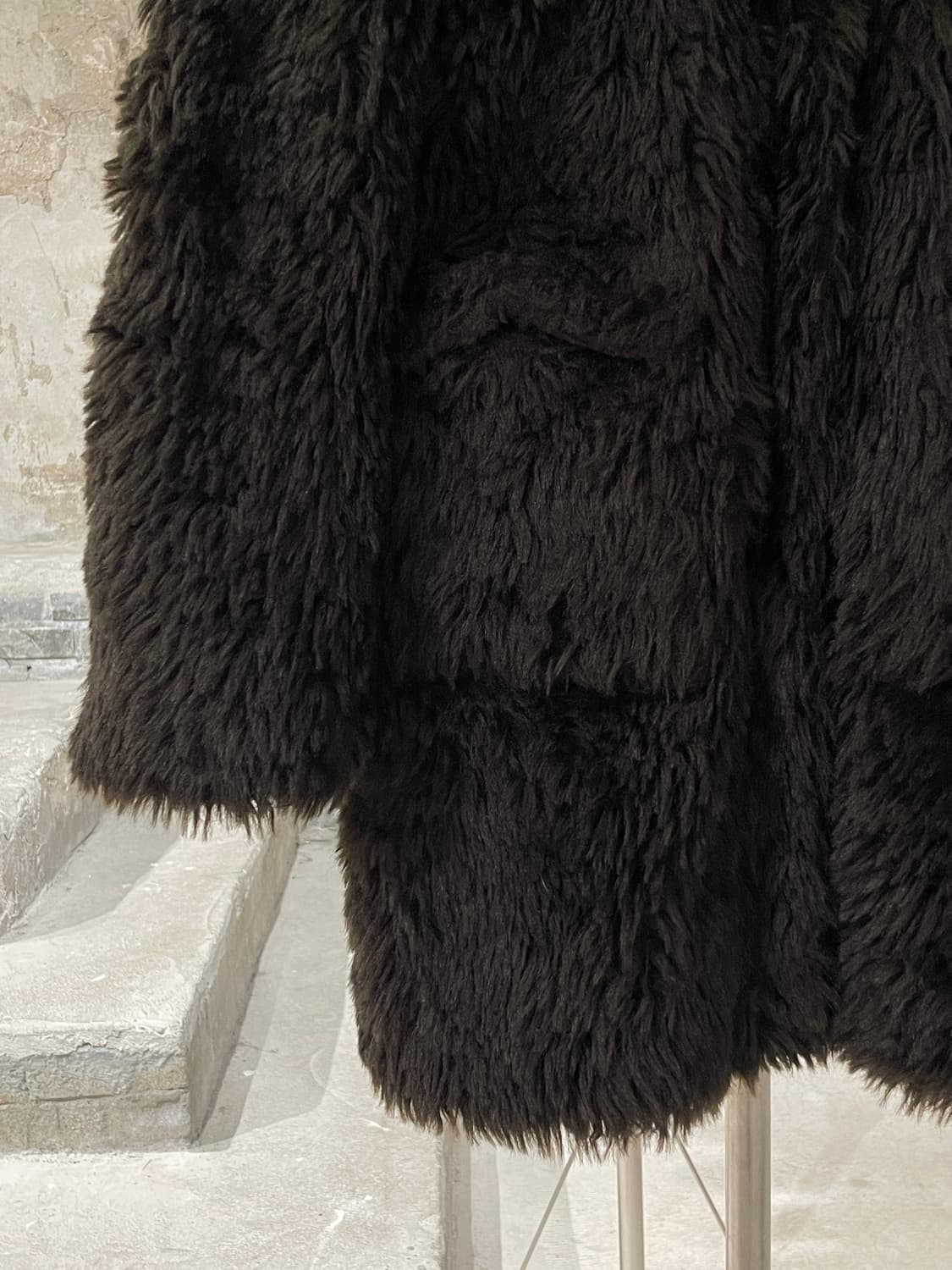 씨 바이 끌로에 다크 브라운 아칼릭 퍼 집업 자켓 상품이미지4