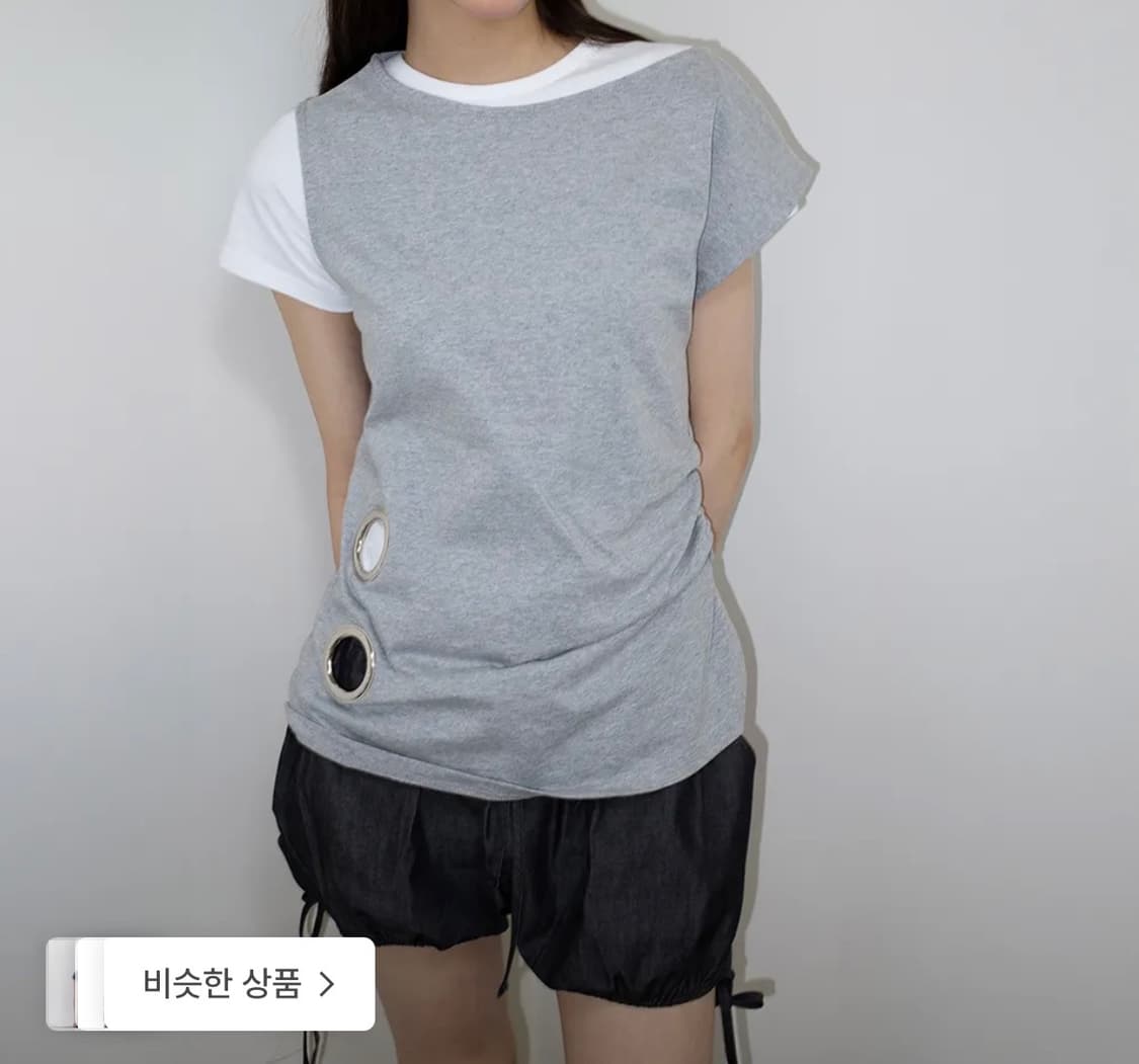 온스카 EYELET LOOSE SLEEVELESS ONSKA 상품이미지1