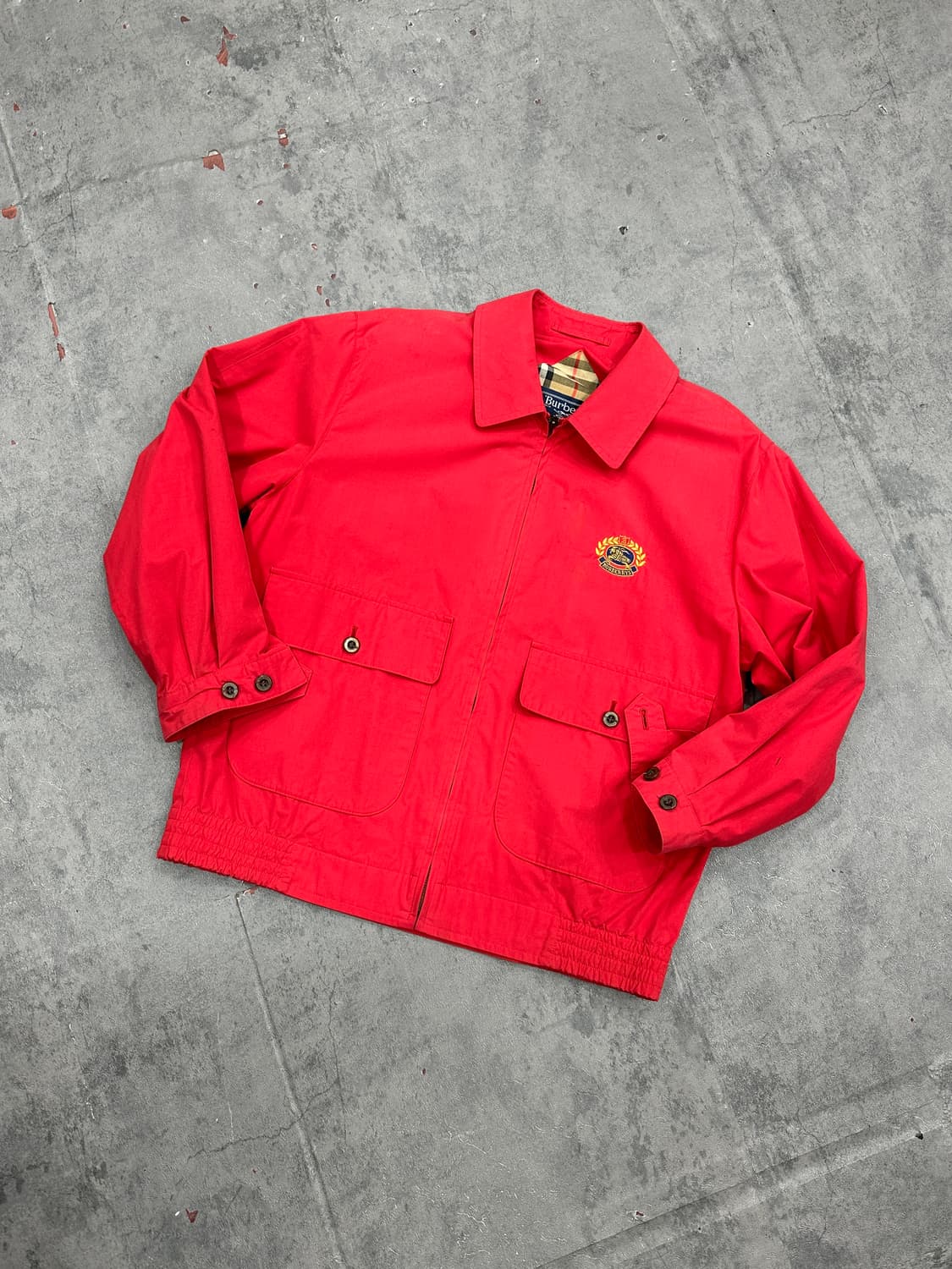 버버리 90s 크레스트 로고 블루종 자켓 상품이미지1