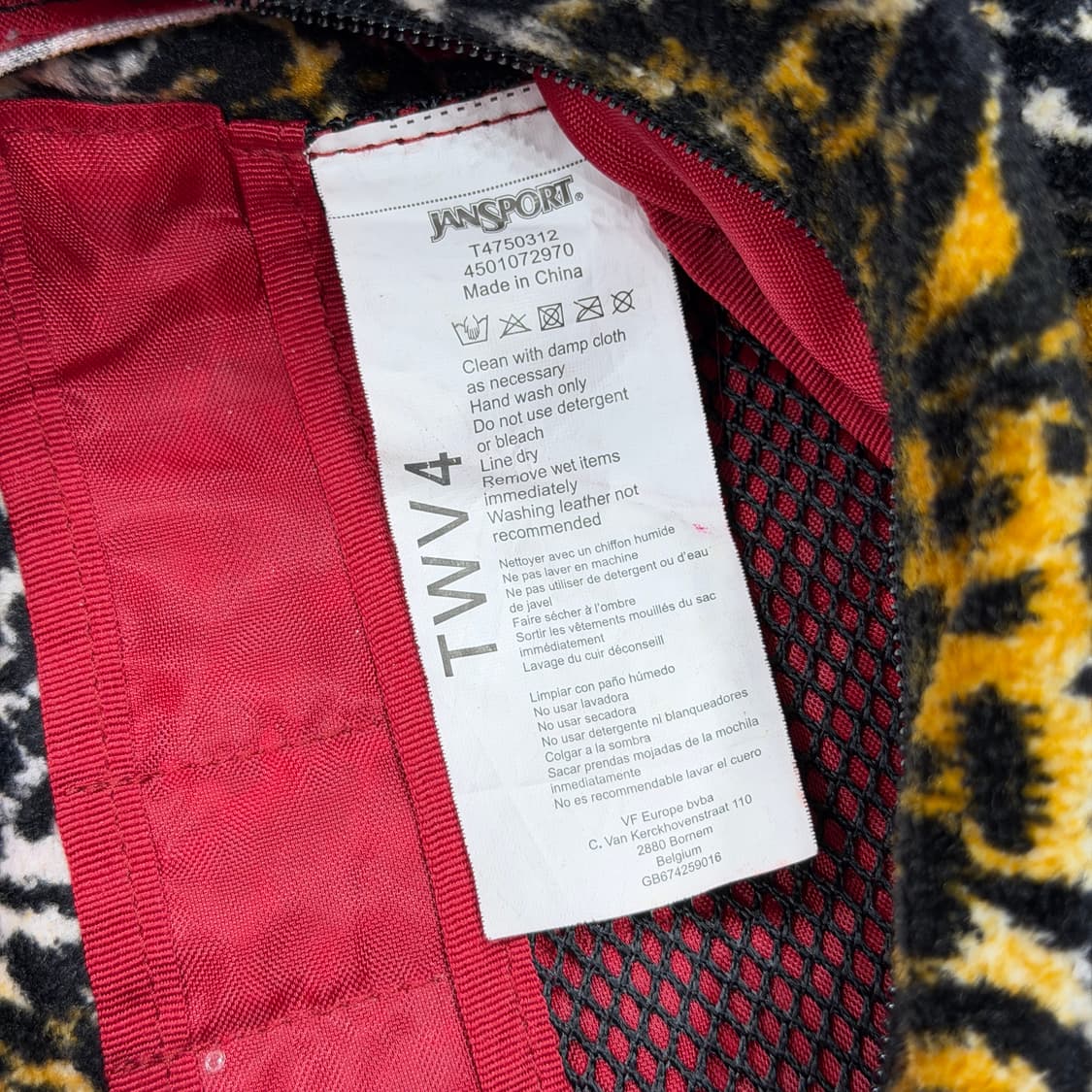 잔스포츠 빈티지 레오파드 호피 리버서블 양면 백팩 가방 상품이미지5