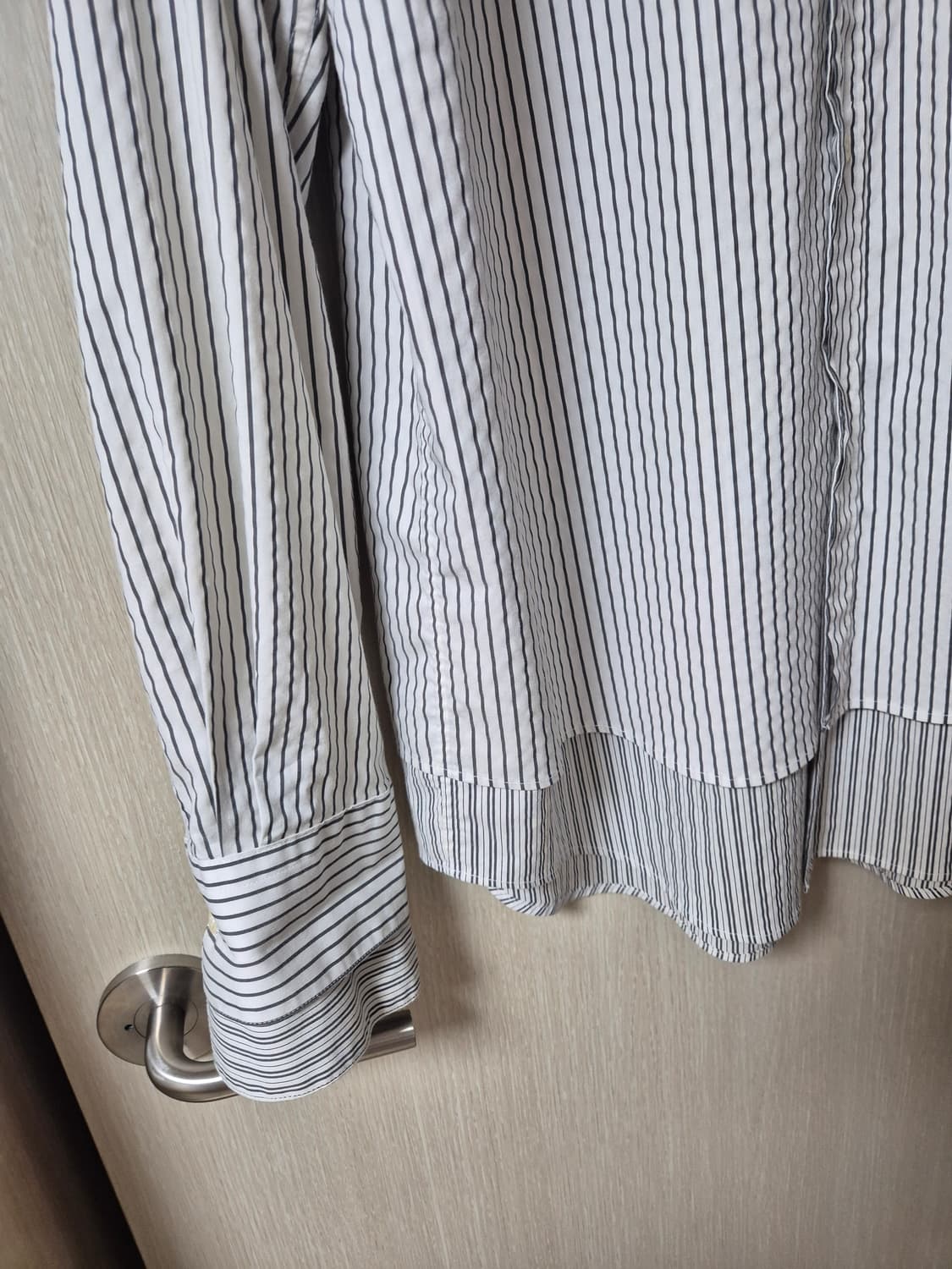 던스트 Dunst 스트라이프 셔츠 오버핏 더블 레이어드 남방 상품이미지3