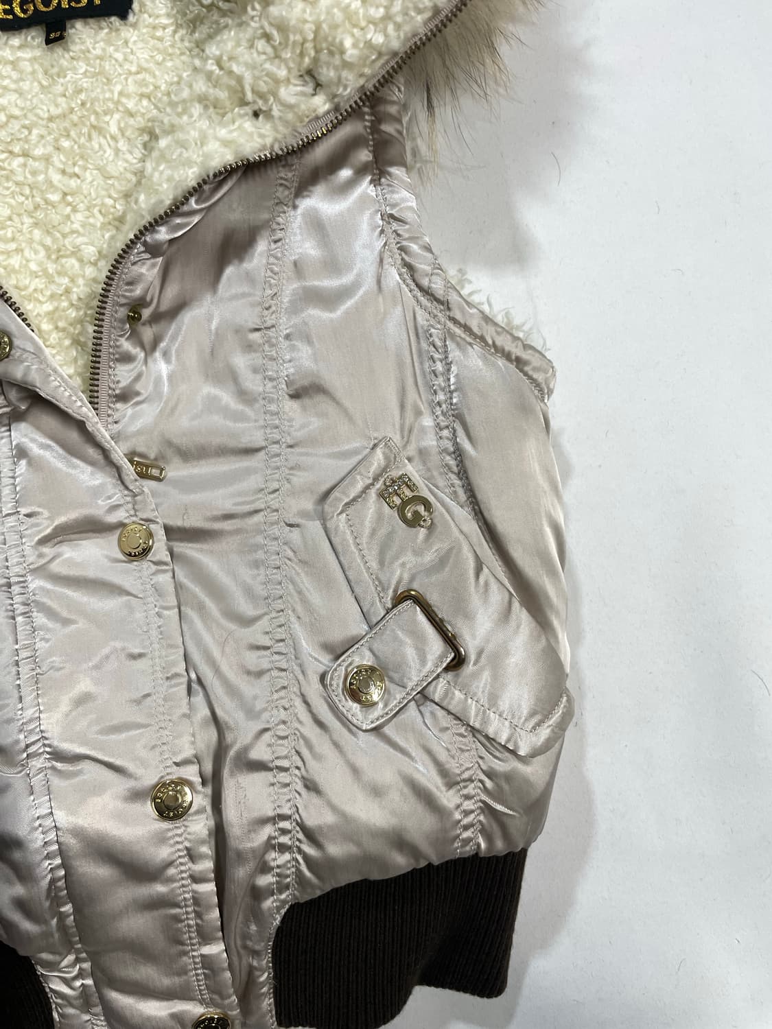 y2k 라쿤 울프죠 새틴 봄버 베스트 상품이미지7