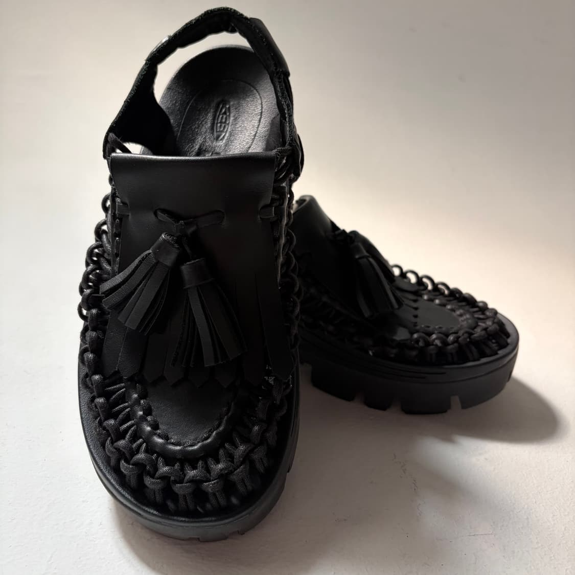 Tassel Woven Platform Sandals 상품이미지5