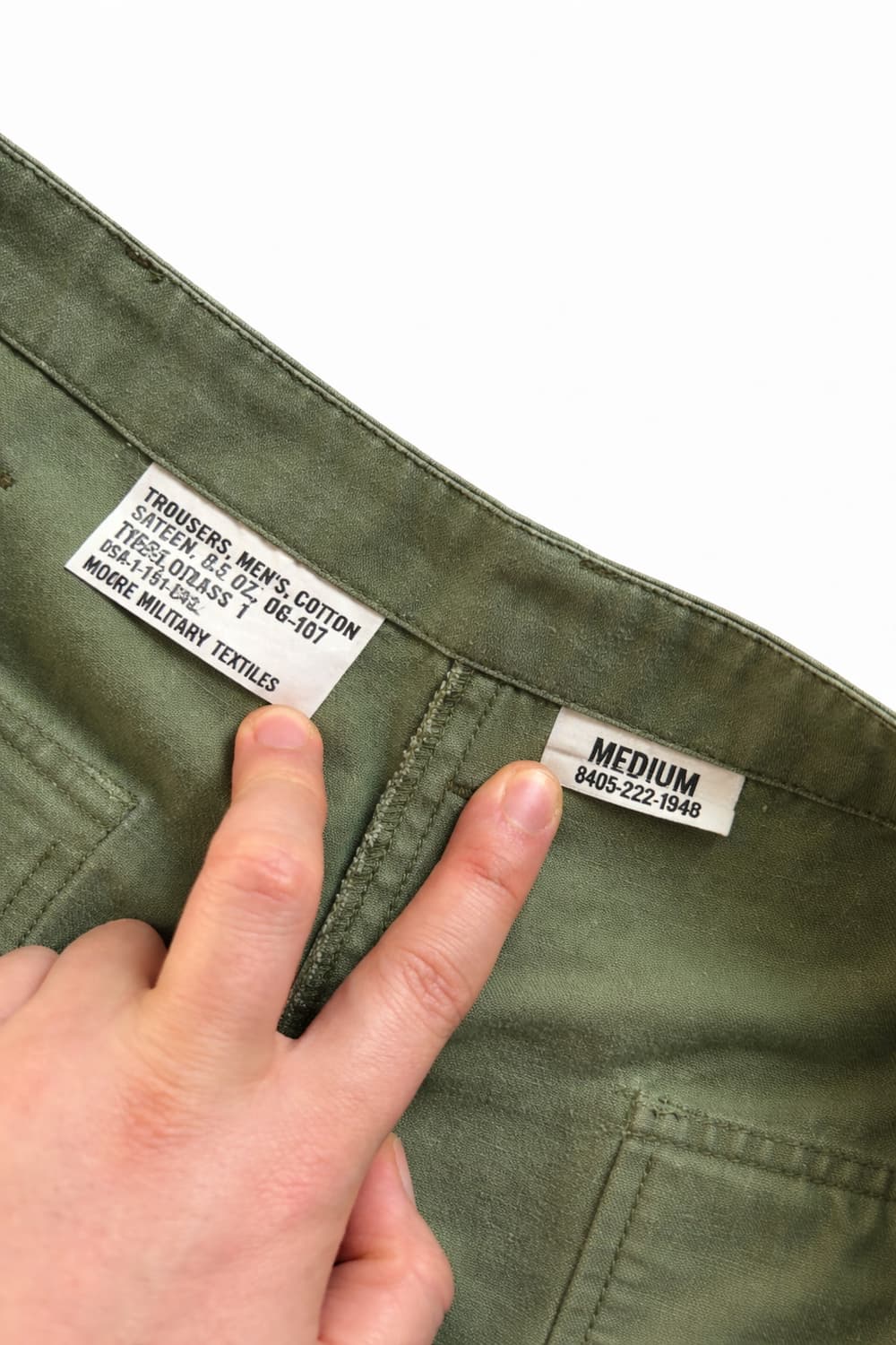 Early 60s 미군 OG 107 퍼티그 팬츠 ~36" 전기형 상품이미지5