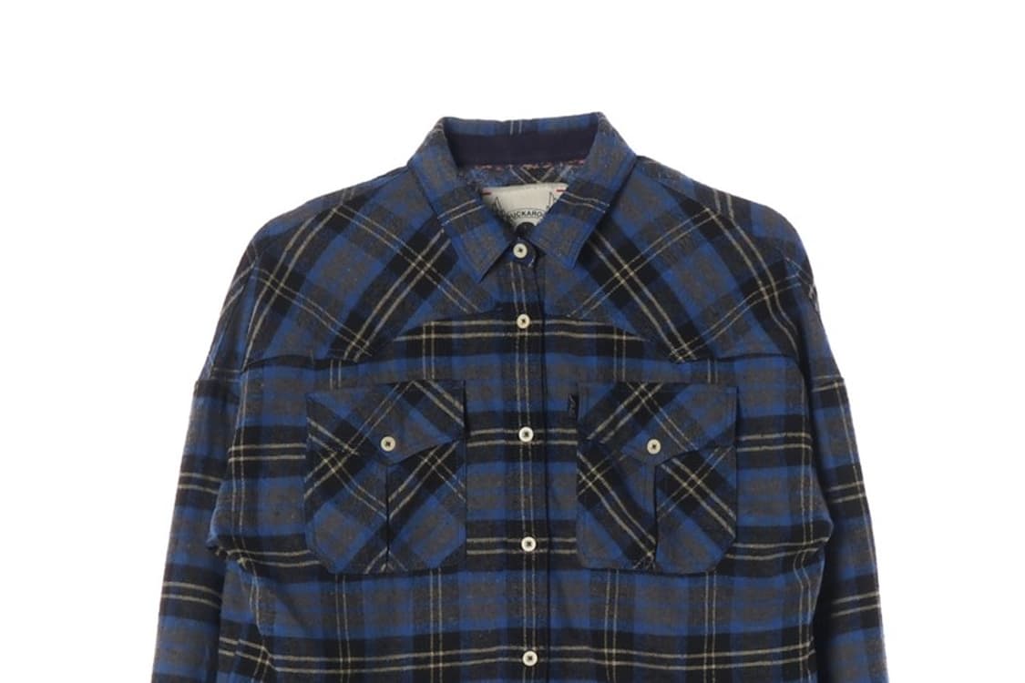 버커루 블루 타탄체크 빈티지 무드 셔츠 상품이미지3