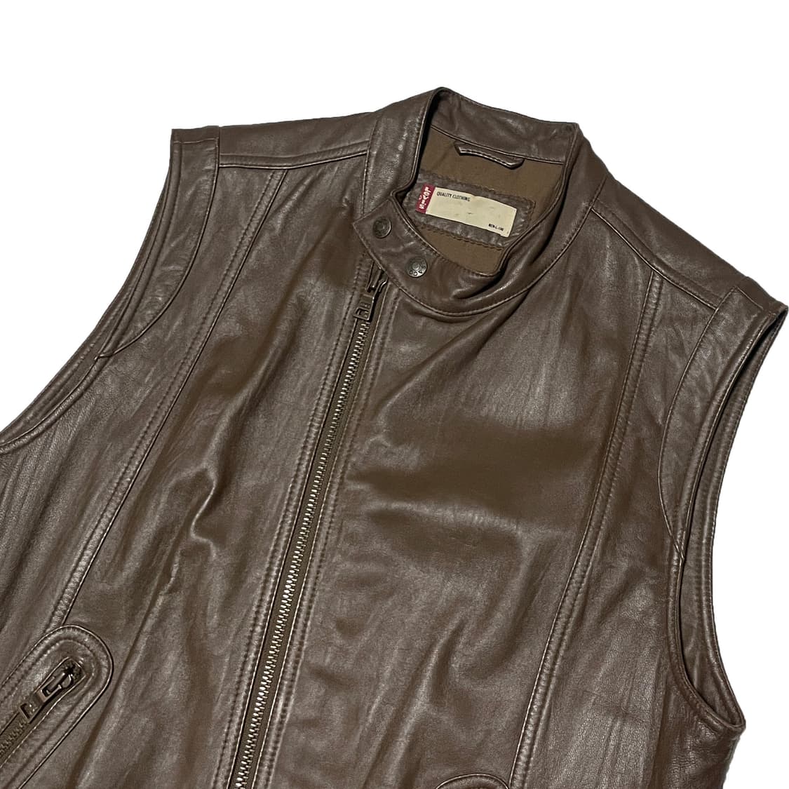리바이스 브라운 램스킨 레더 베스트 라이더 자켓 상품이미지3