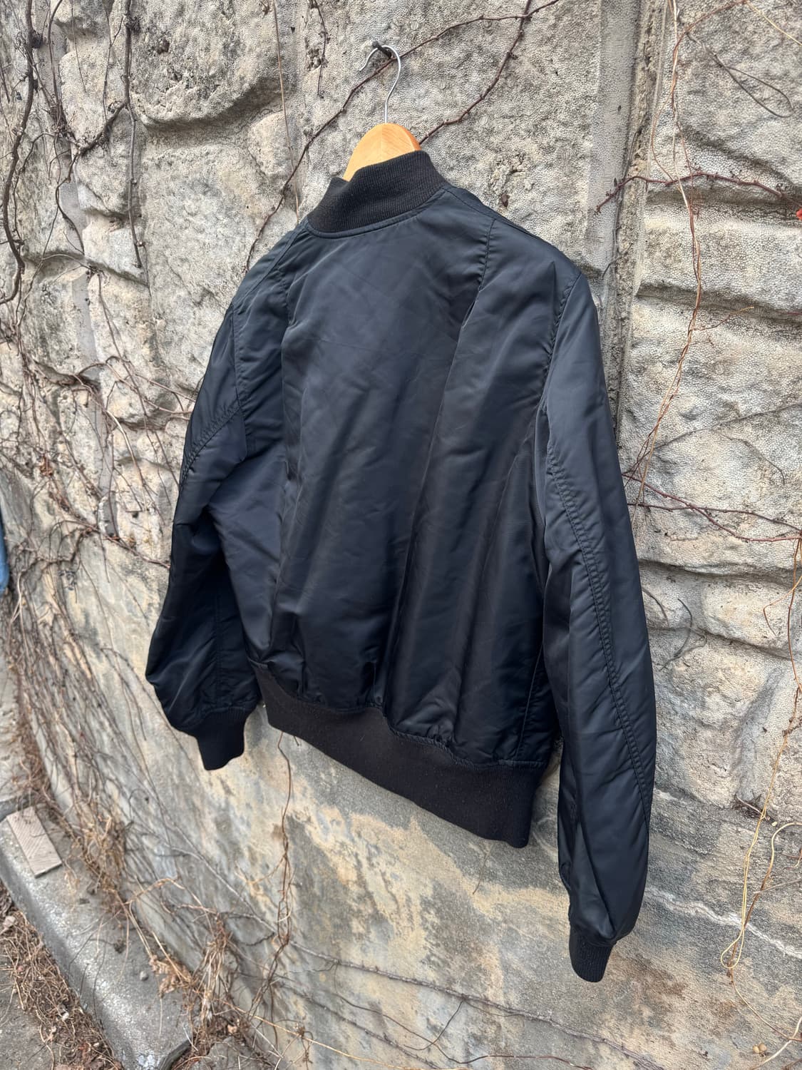 90s corinth 복각 ma-1 블랙 usa 항공 자켓 알파인더스트리 상품이미지4