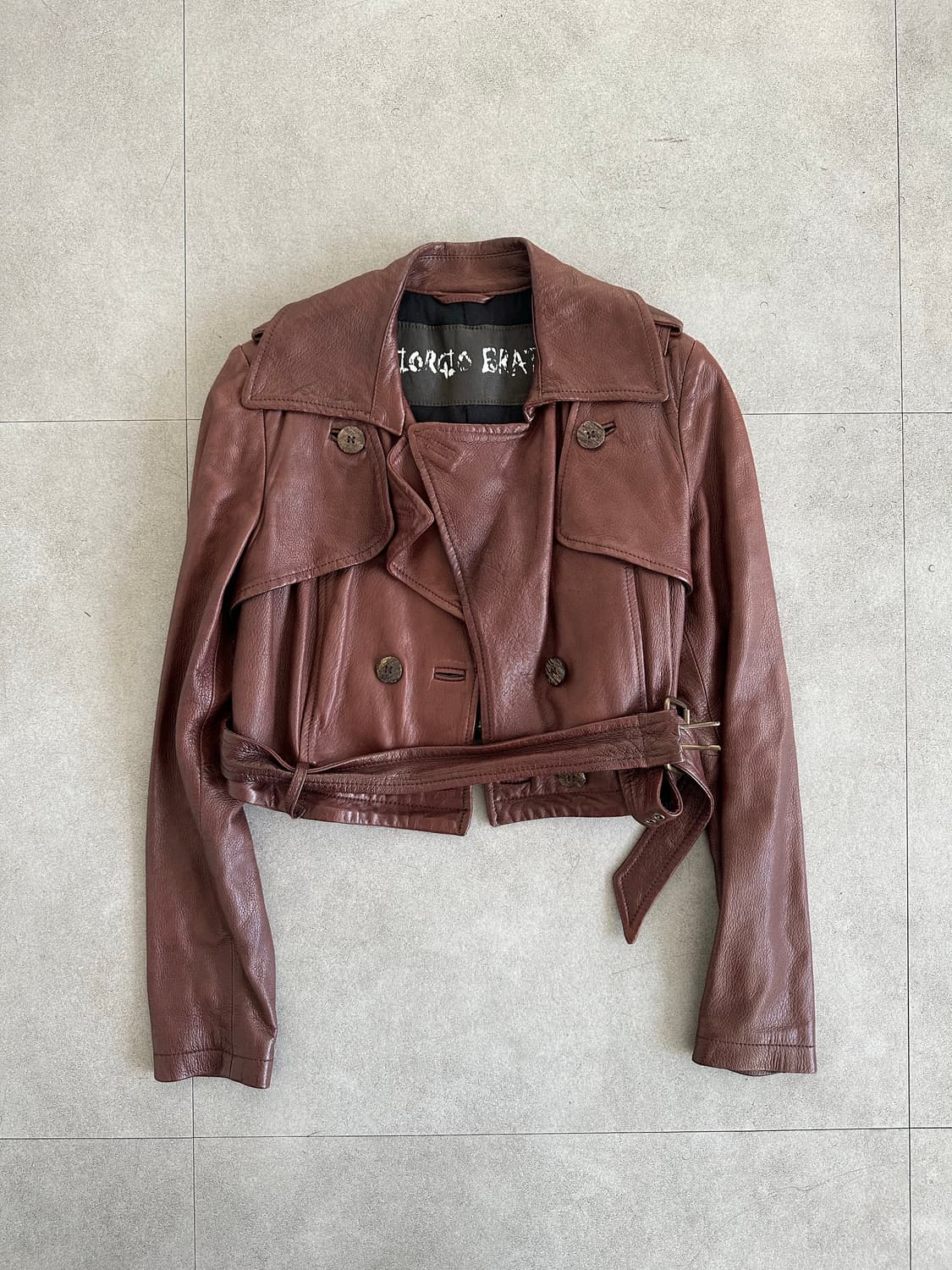 조르지오 브라토 아카이브 해체 레더 코트 상품이미지7