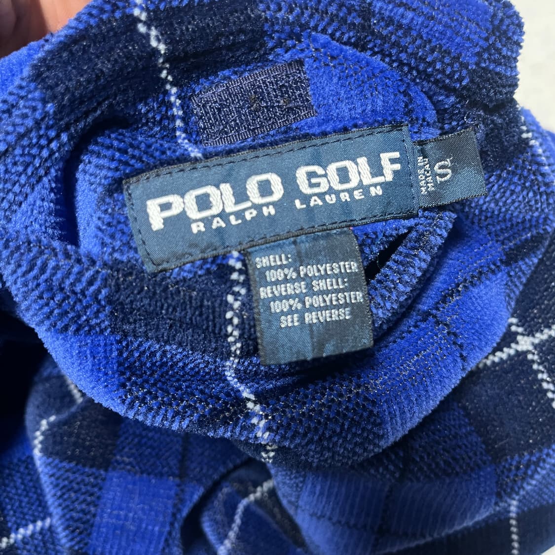 90s POLO 폴로 골프 양면 후리스 아노락 하프집업 S (사이즈감L) 상품이미지7