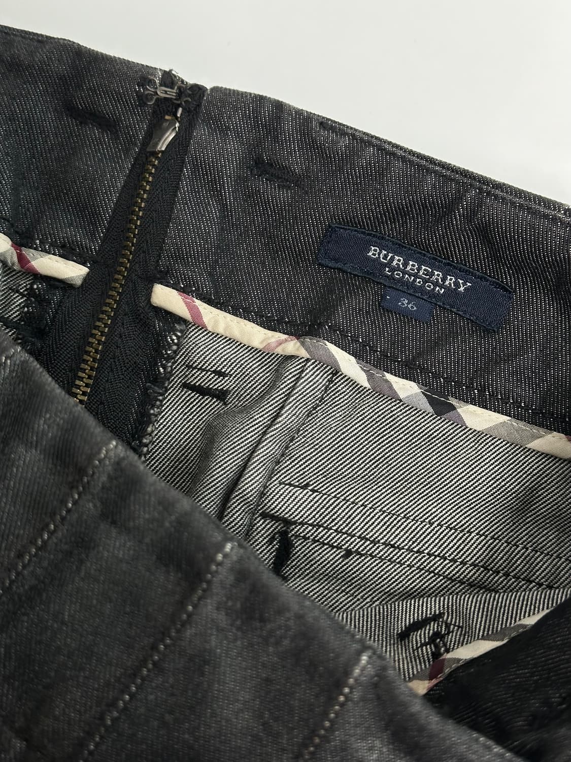 버버리 블루라벨 데님 핀턱 플리츠 스커트 상품이미지3