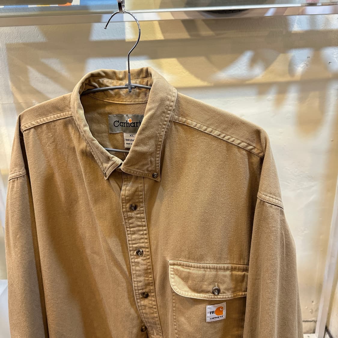 칼하트 브라운 워크 셔츠 XL 상품이미지2