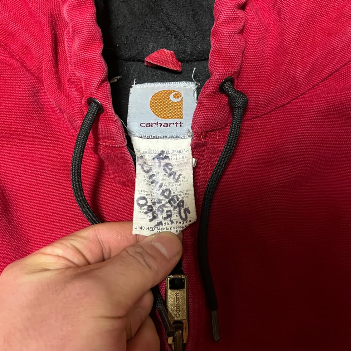 [M] 00s 빈티지 칼하트 액티브 자켓 J140 RED 상품이미지2