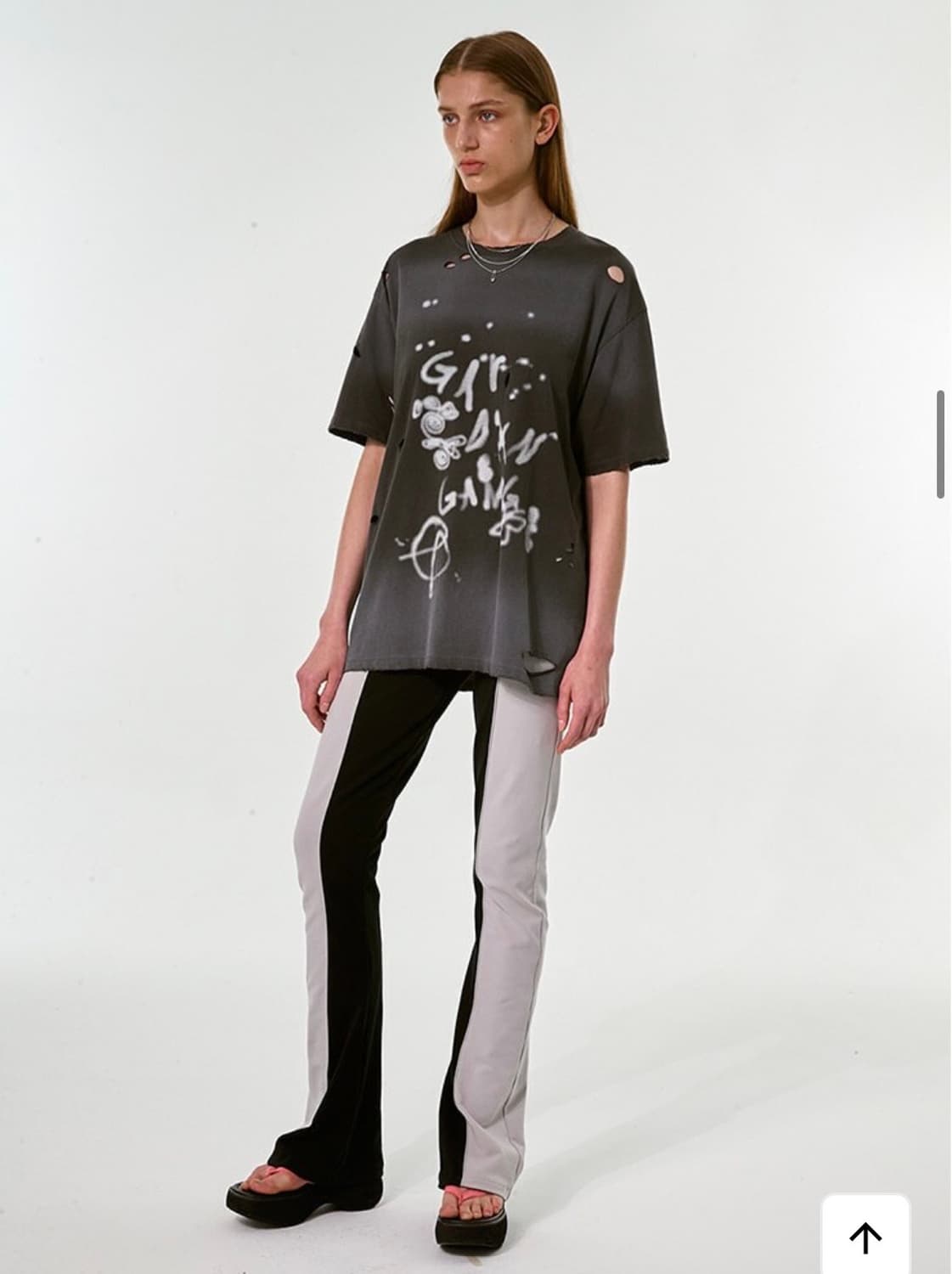 (정가89000) 더오픈프로덕트 오픈와이와이 그래피티 그런지 티셔츠 상품이미지2