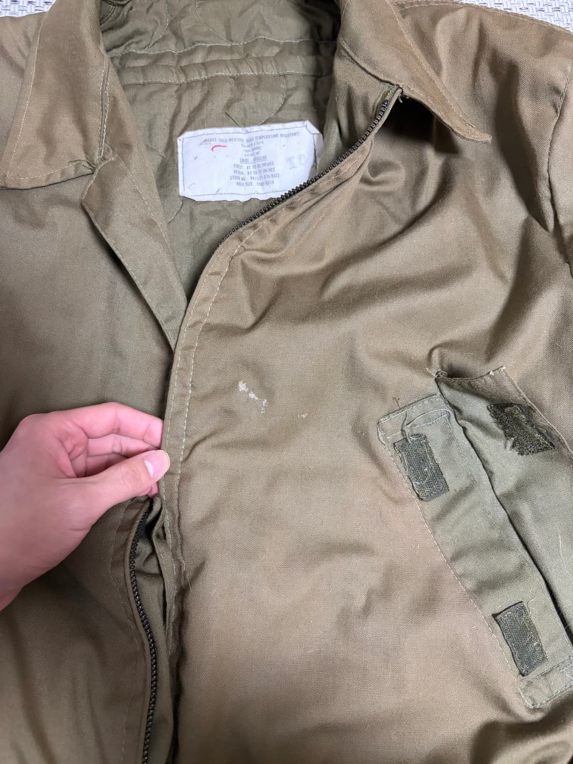 91s US Army original CVC lightweight 자켓  상품이미지7