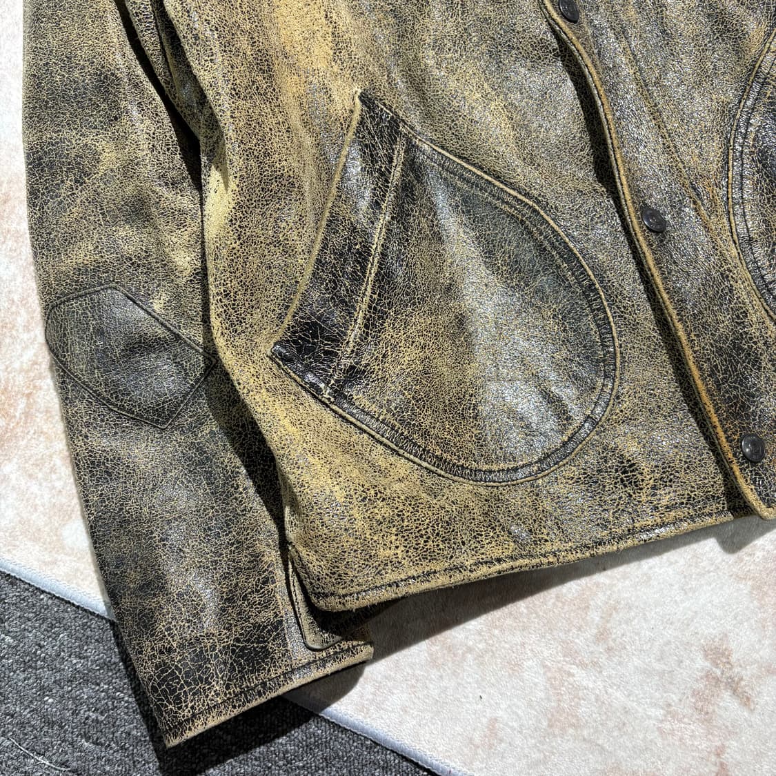 아르마니 90s 빈티지 가죽자켓 상품이미지3