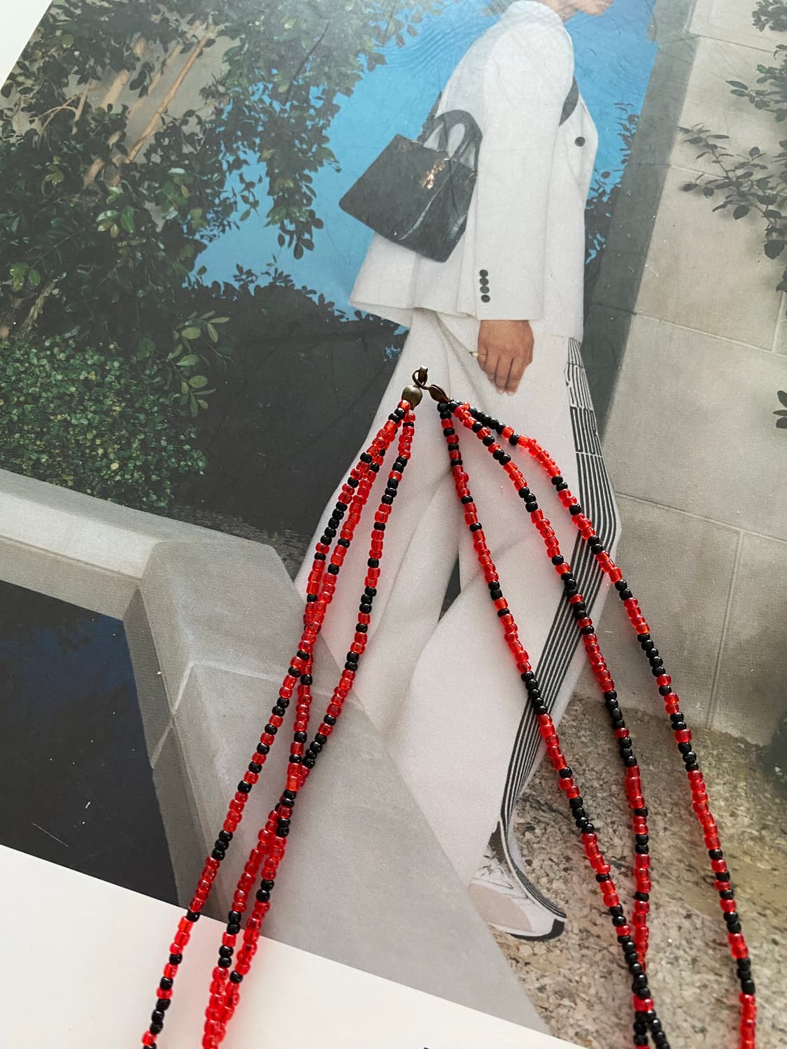 빈티지 나비 비드 목걸이 페어리 펑크 다크엔젤  상품이미지9