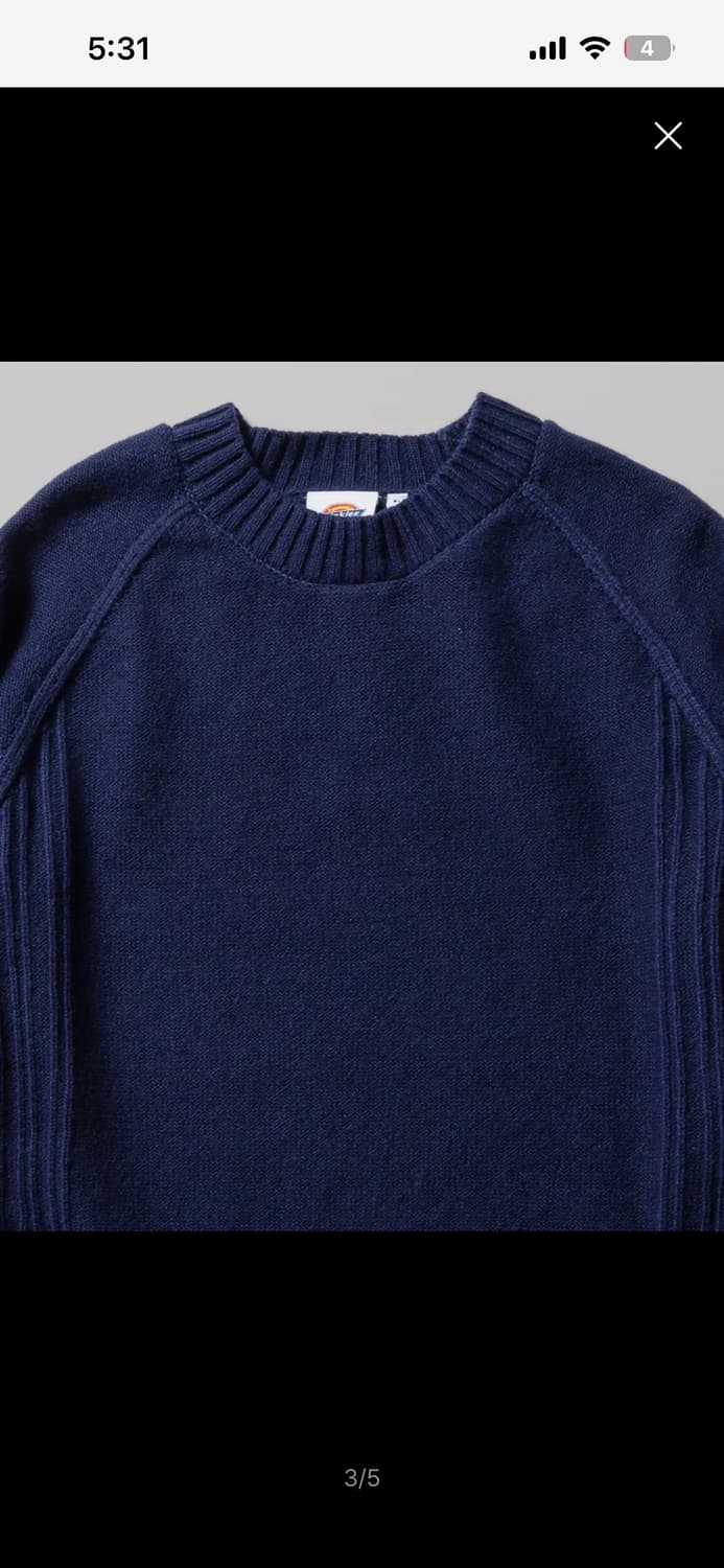 디키즈_레이어드 풀오버 니트 Navy 상품이미지1