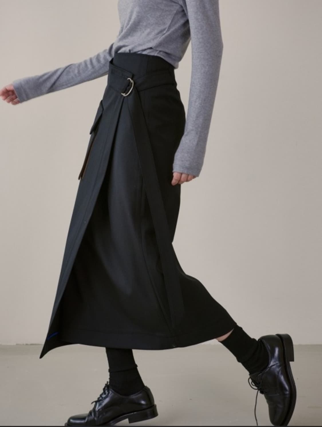 파사드패턴 개버딘 스커트 상품이미지1