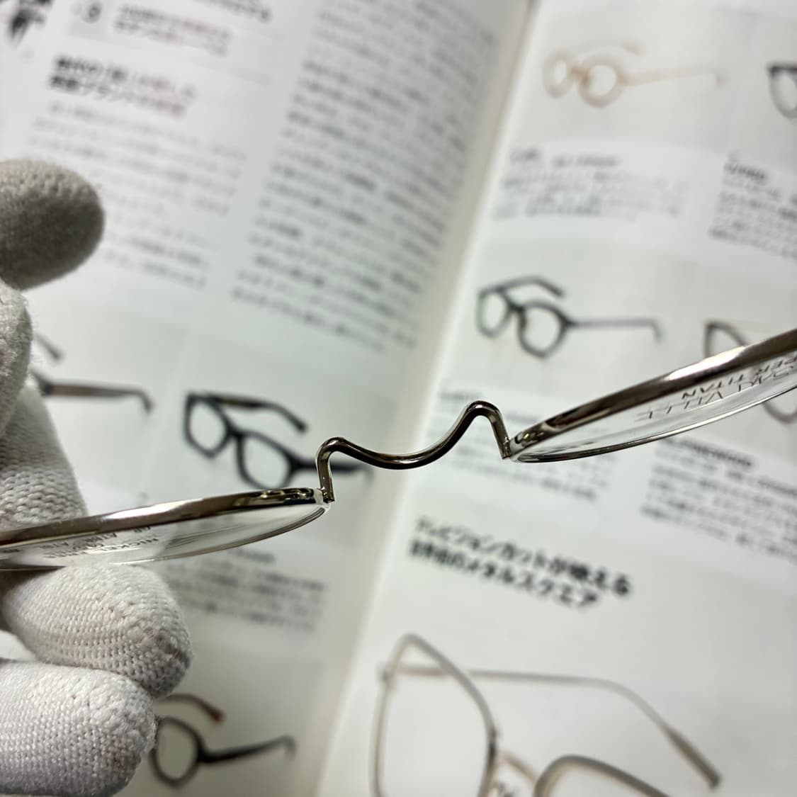 일본 제작 실버 티타늄 새들브릿지 안경 상품이미지6