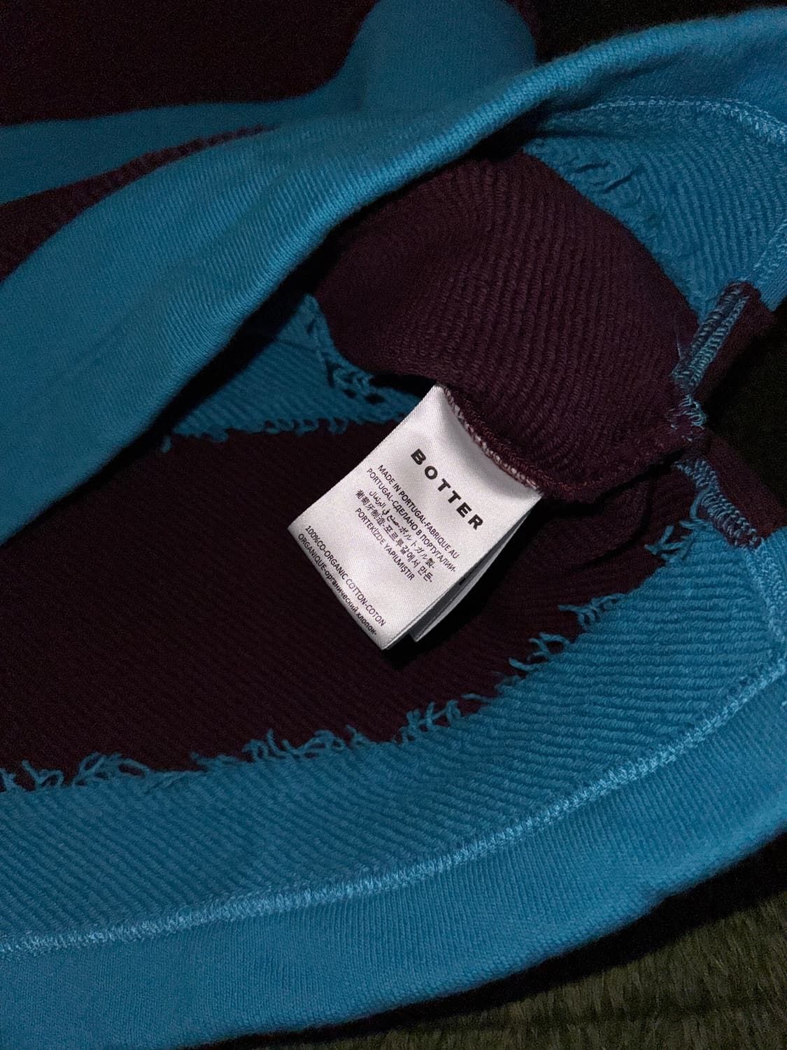 [S] BOTTER 보터 루즈 핏 스트라이프 패널 스웻 폴로 티셔츠 상품이미지7