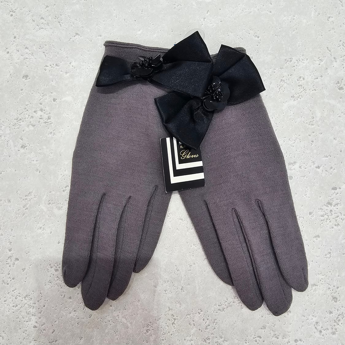 일본산 울 100% 벨벳리본 포멀 겨울장갑 상품이미지2