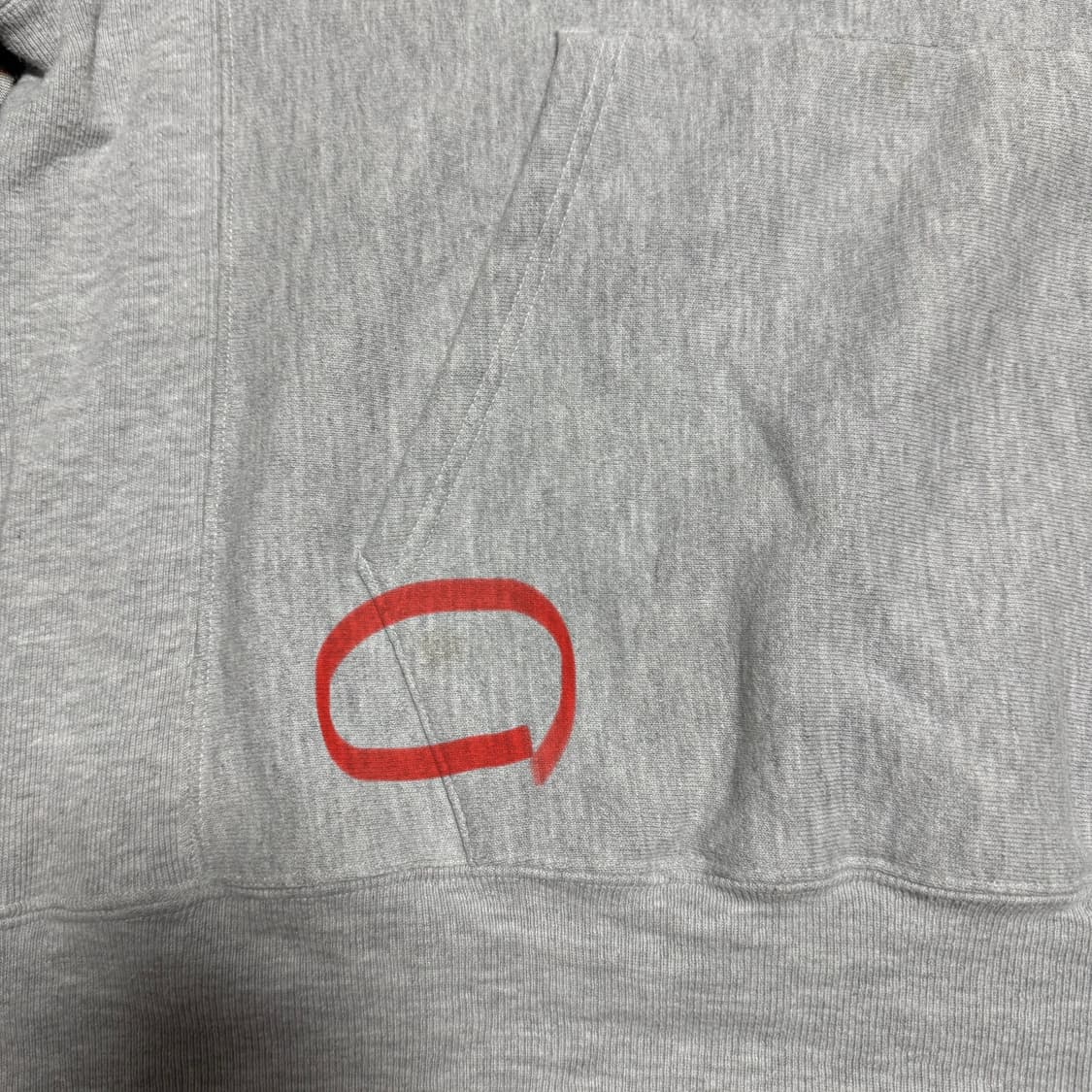 빈티지 00s 챔피온 리버스위브 블랭크 그레이 스웻후드 상품이미지4