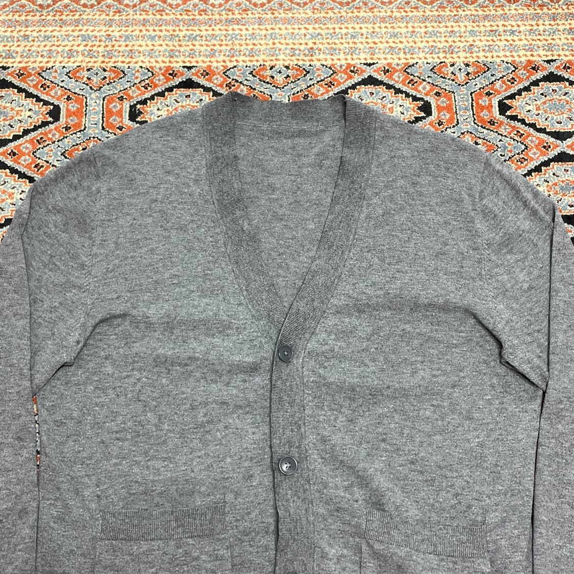 지오송지오 그레이 와이넥 가디건 남성105 상품이미지2