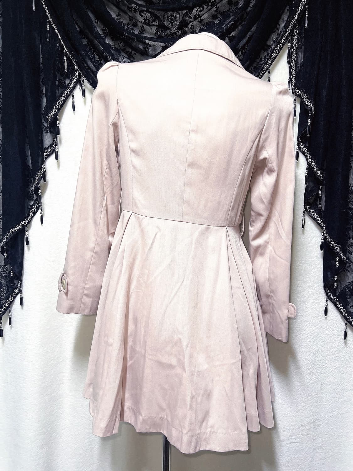 어스뮤직 로맨틱갸루 로걀 히메 핑크 트렌치코트 자켓 모리 라떼 핀터 상품이미지6