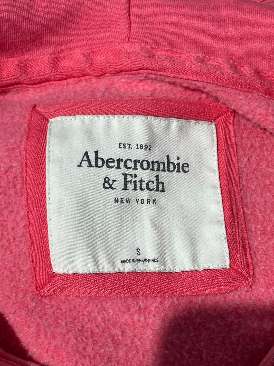 Abercrombie&Fitch 로고 자수 풋볼 후드 집업 상품이미지5
