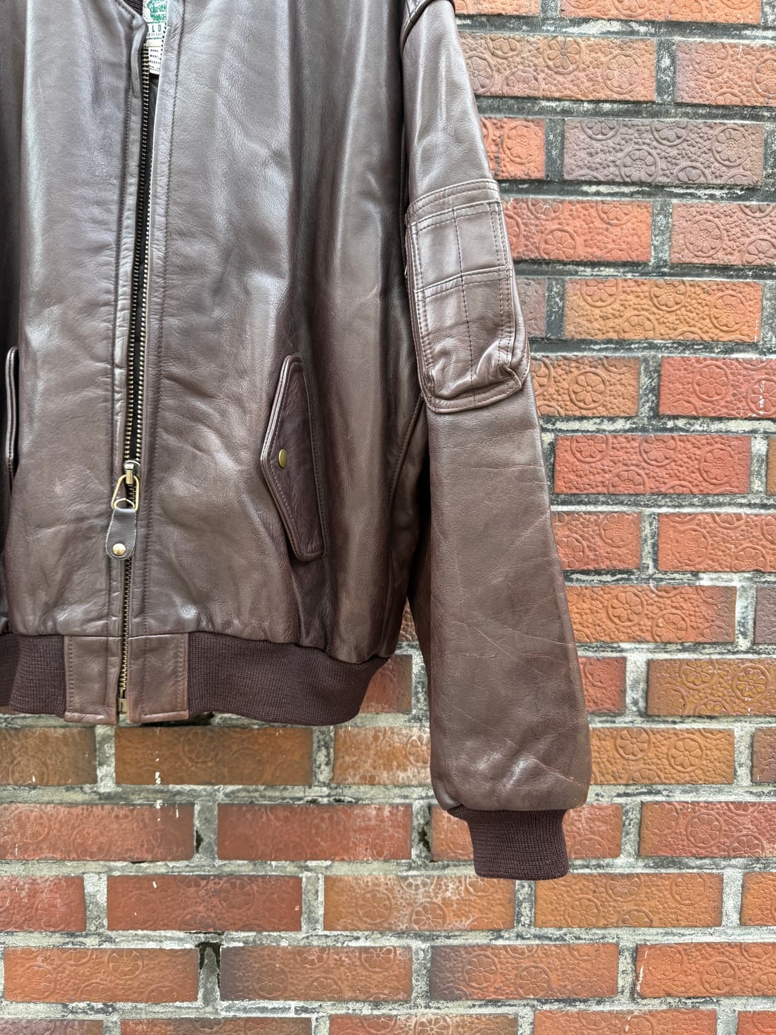 80s 골든베어 소가죽 ma-1 자켓 42(2XL) 상품이미지6