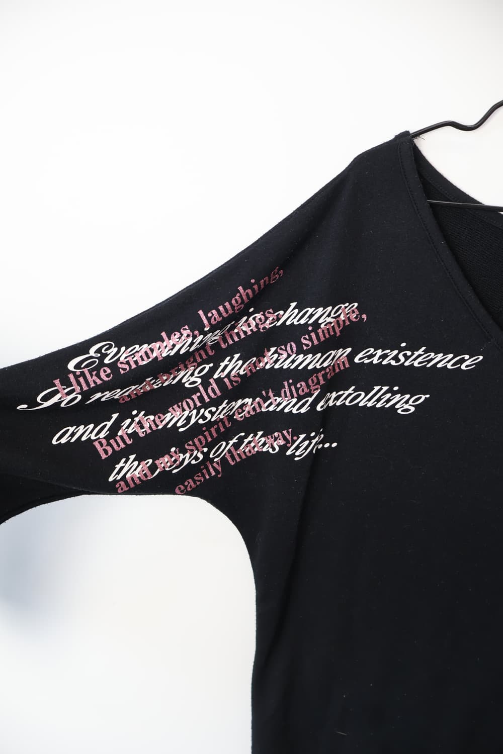 Jpn Y2k Black V-Neck Lettering T-shirts 상품이미지8